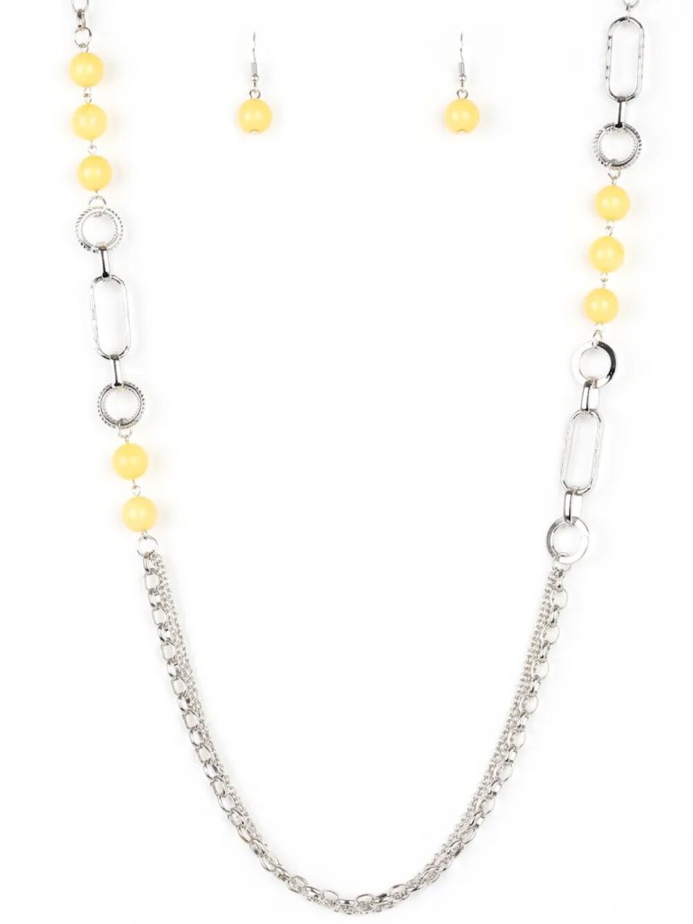 Paparazzi CACHE Me Out Yellow Necklace & Earrings Set